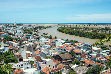 Fototapeta premium panorama of the city from the height, Vietnam