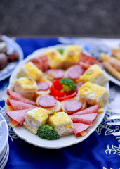 well decorated catering banquet table