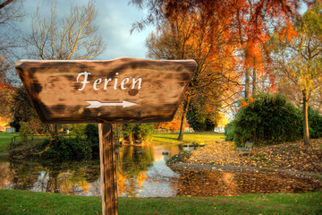 Schild 153 - Ferien