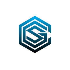 S G C Square Logo Vector Image Icon