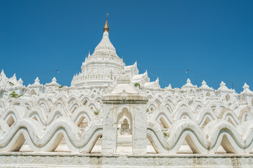 Fototapeta premium Hsinbyume pagoda the Taj Mahal of Myanmar.