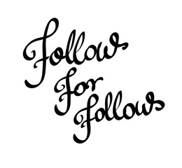 Follow calligraphy vector