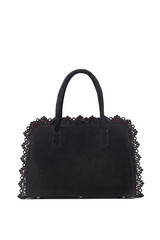 Leather female handbag isolated on white