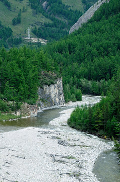 river in the mountains