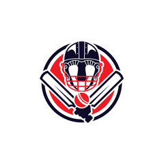 Vikings Cricket Bat Ball Illustration Logo Vector Image Icon