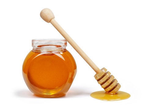 Honey pot and honey dipper