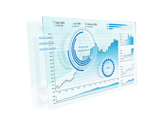 Futuristic digital display interface