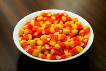 Large bowl of candy corn