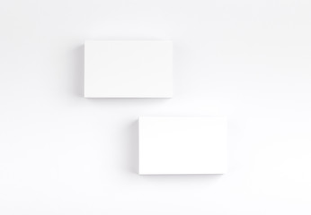 Business cards isolated on white