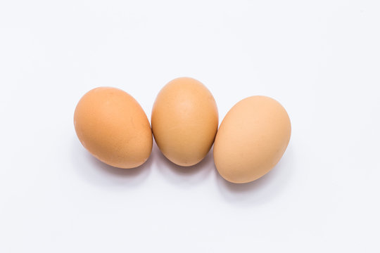 Healthy eggs isolated