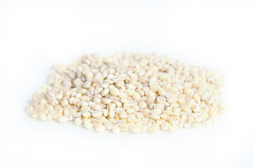 oatmeal on the white background