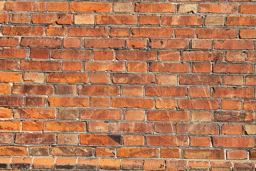 Background of red brick wall 