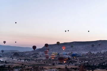 GOREME - TURKEY Balloon ride over the volcanic landscapes of Cappadocia