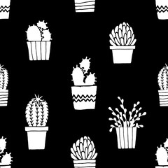 Hand Drawn Cactus Pattern