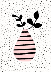 Pink Vase with Branches