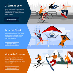 Extreme Sports People Banners