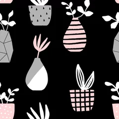 Poster Im Rahmen Vasen und Töpfe nahtlose Muster © Iveta Angelova