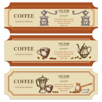 Coffee label design templates