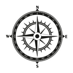 Wind rose compass vector symbol