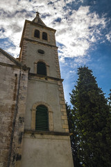 Fototapeta na wymiar Catholic church in town Zlarin,Croatia