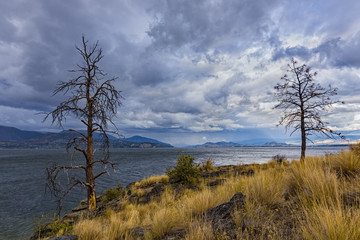 Fototapeta na wymiar Okanagan Lake near Kelowna British Columbia Canada