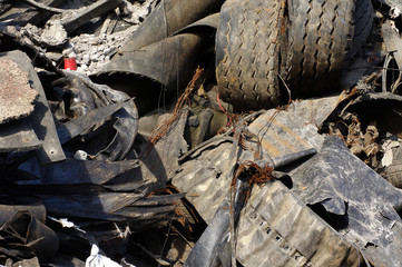 old tires dump recycling