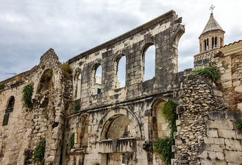 Split, Croatia. Inside of ancient Diocletian's Palace