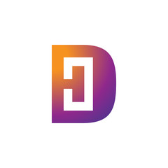 Letter D and H monogram logo