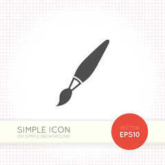 Brush Icon in trendy flat style isolated on simple background