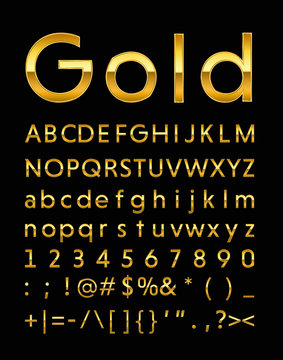 Gold Alphabet Set