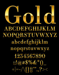 gold alphabet set © Samran