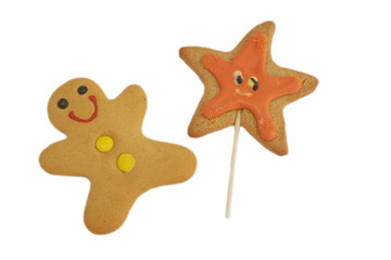 Halloween treats on isolated white backgound