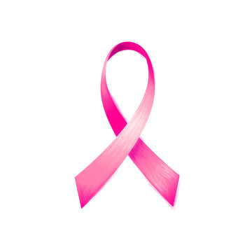 Vector illustration of hand-drawn breast cancer ribbon