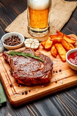 Roasted organic shin of beef meat