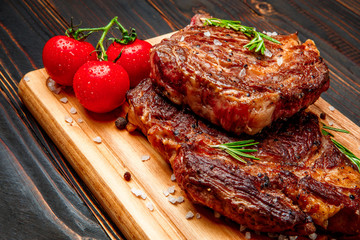 Roasted organic shin of beef meat