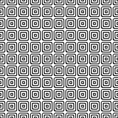 Fototapeta na wymiar Seamless vector geometrical pattern. Endless black and white background with hand drawn squares. Graphic illustration. Template for cover, fabric, wrapping.