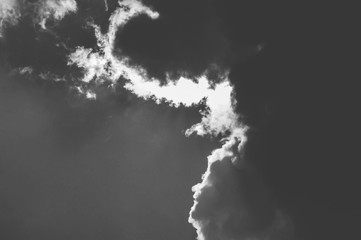 black and white clouds