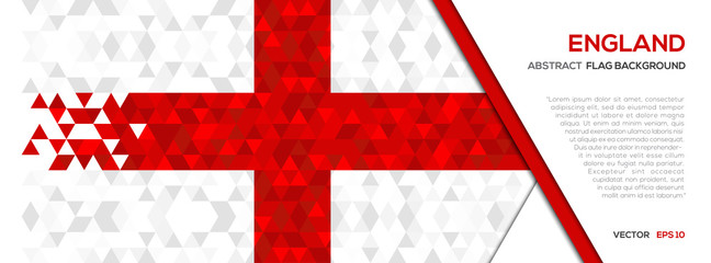 Abstract polygon Geometric Shape background.England flag