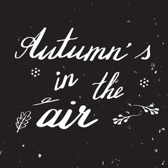 Autumn hand lettering and calligraphy design