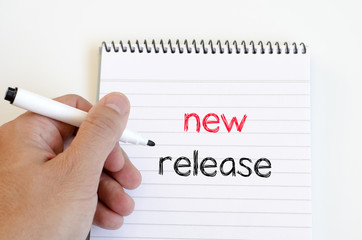 New release text concept