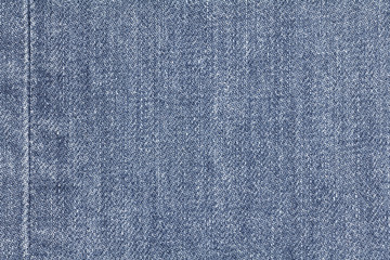 Plakat Denim jeans texture or denim jeans background with seam. Old grunge vintage denim jeans. Stitched texture denim jeans background of jeans fashion design.