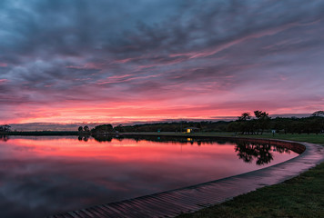 Sunset at Heckscher Park East Islip