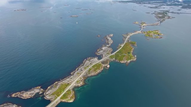 Atlantic Ocean Road or the Atlantic Road (Atlanterhavsveien) been awarded the title as "Norwegian Construction of the Century". The road classified as a National Tourist Route.