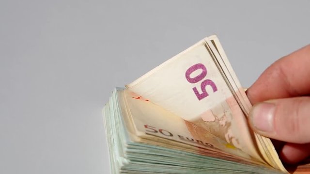Euro banknotes of different nominal values
