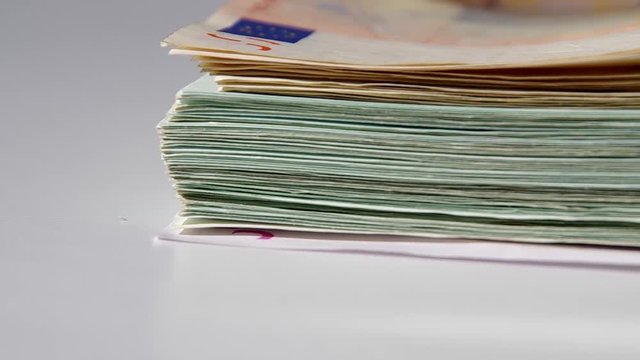 Euro banknotes of different nominal values
