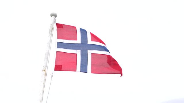 Norway flag on a white background