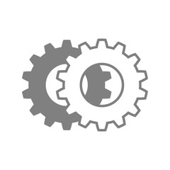 Grey industrial icon on white background