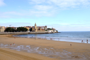 Gijon beach in Spain