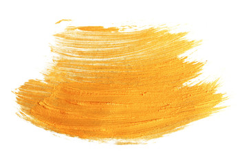 Paint brush stroke texture golden acrylic