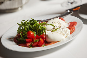 Salad with mozzarella cheese